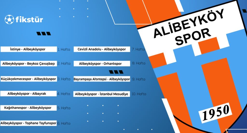Fikstürümüz belli oldu